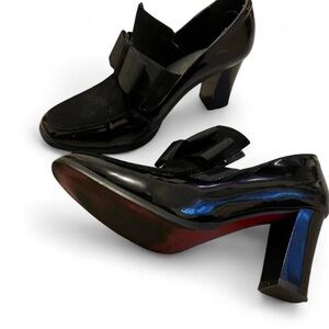 Elegant Black Women's Red bottom loafer  Heels